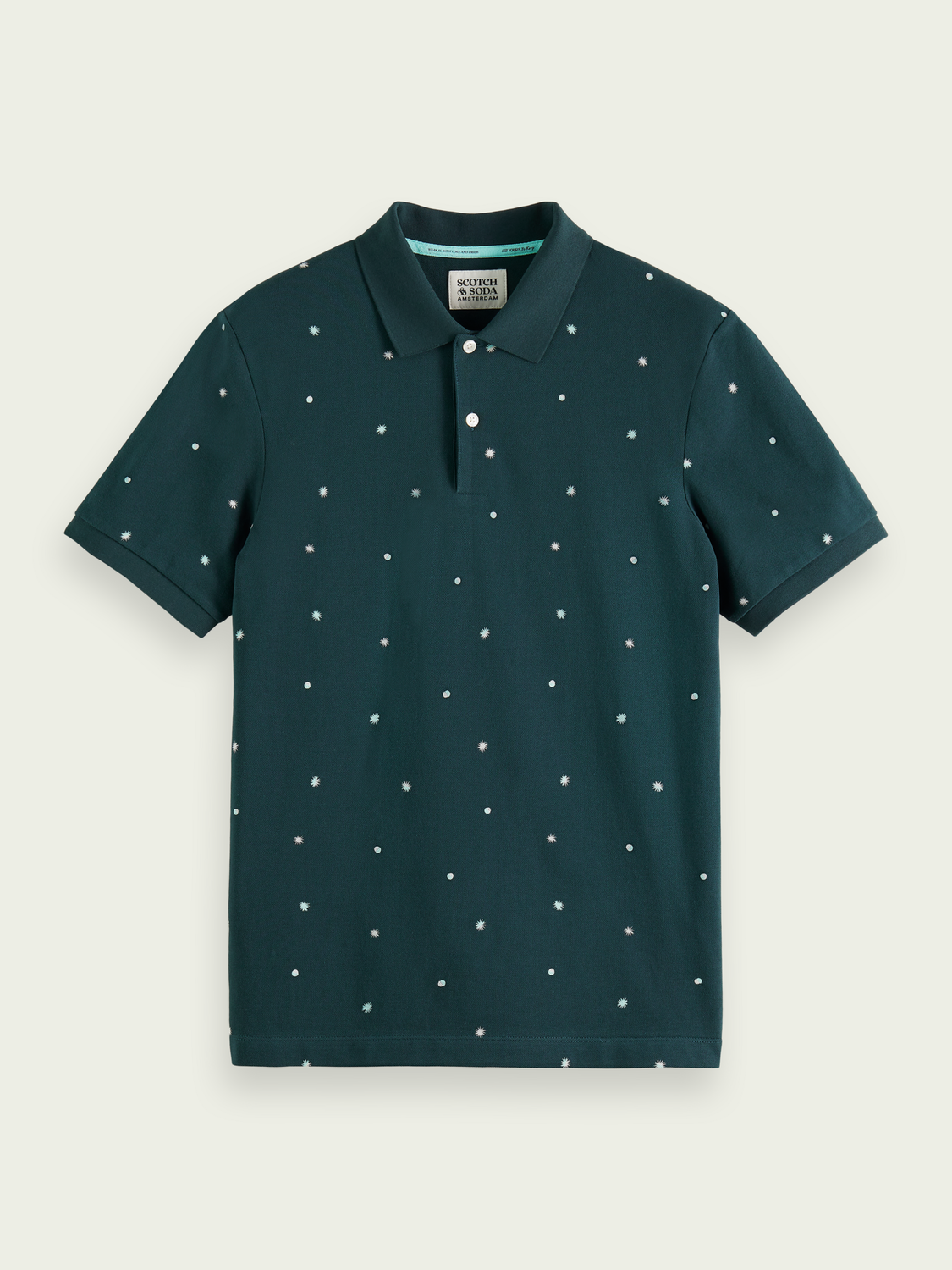 Printed Organic Pique Polo | Scotch And Soda Outlet