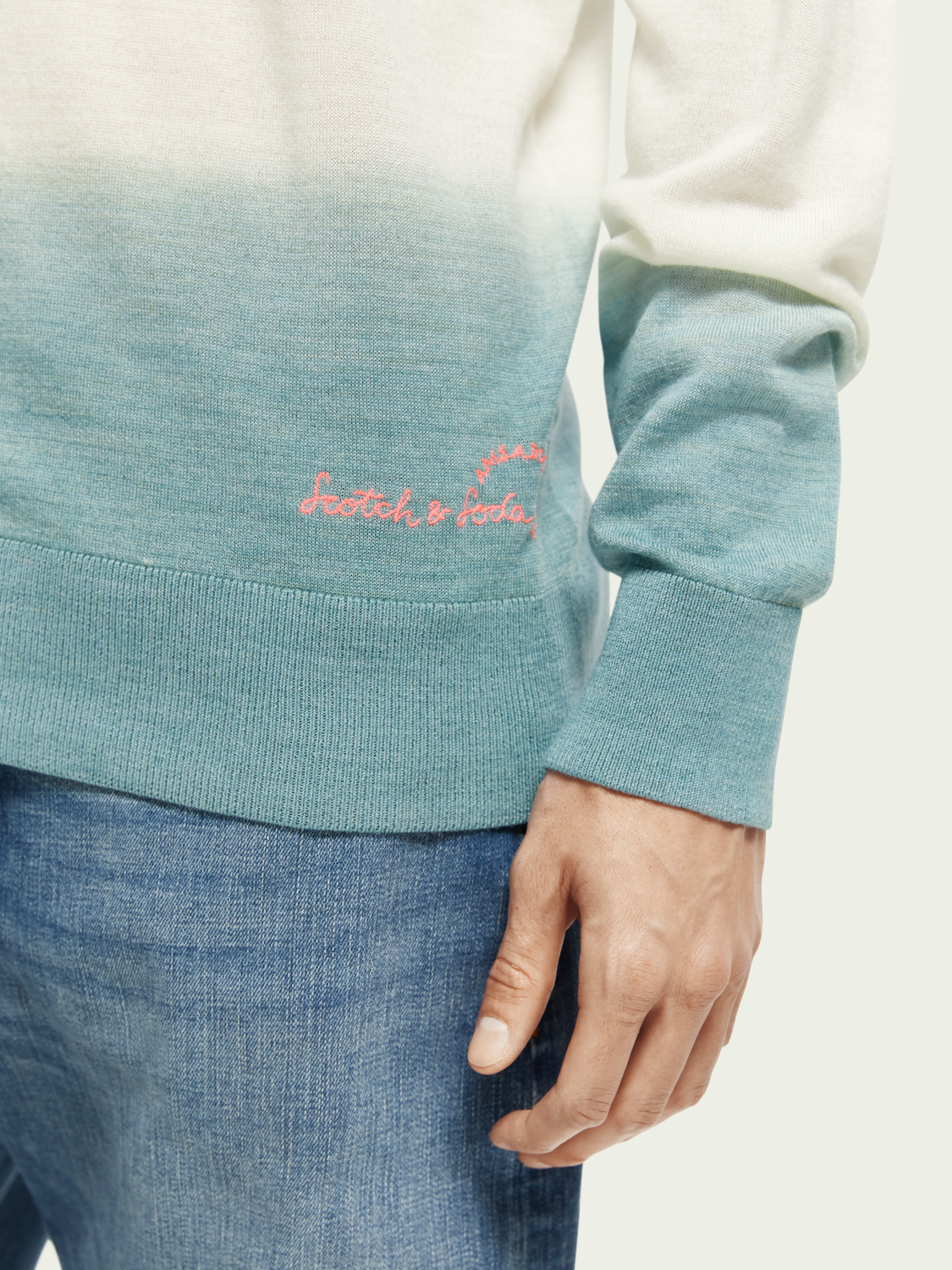 Lightweight Wool-Blended Tie-Dye Crewneck Sweater | Scotch And Soda Outlet