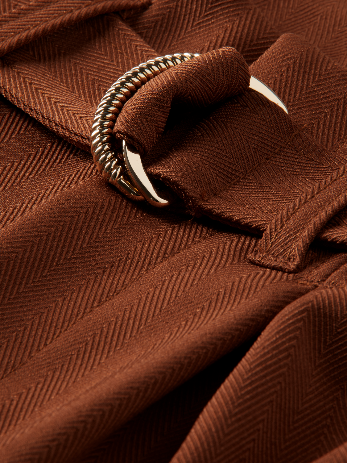 High-Rise Wide Leg Paper Bag Trousers