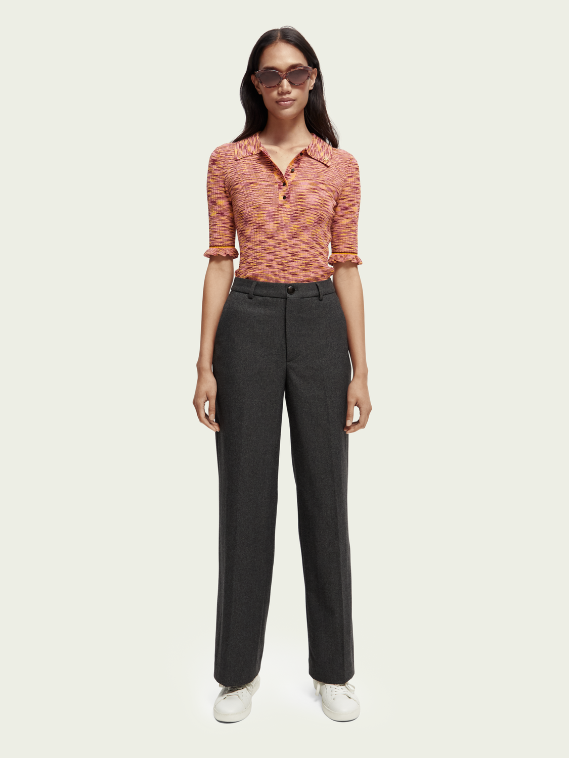 Fitted Rib Knit Polo | scotch & soda outlet