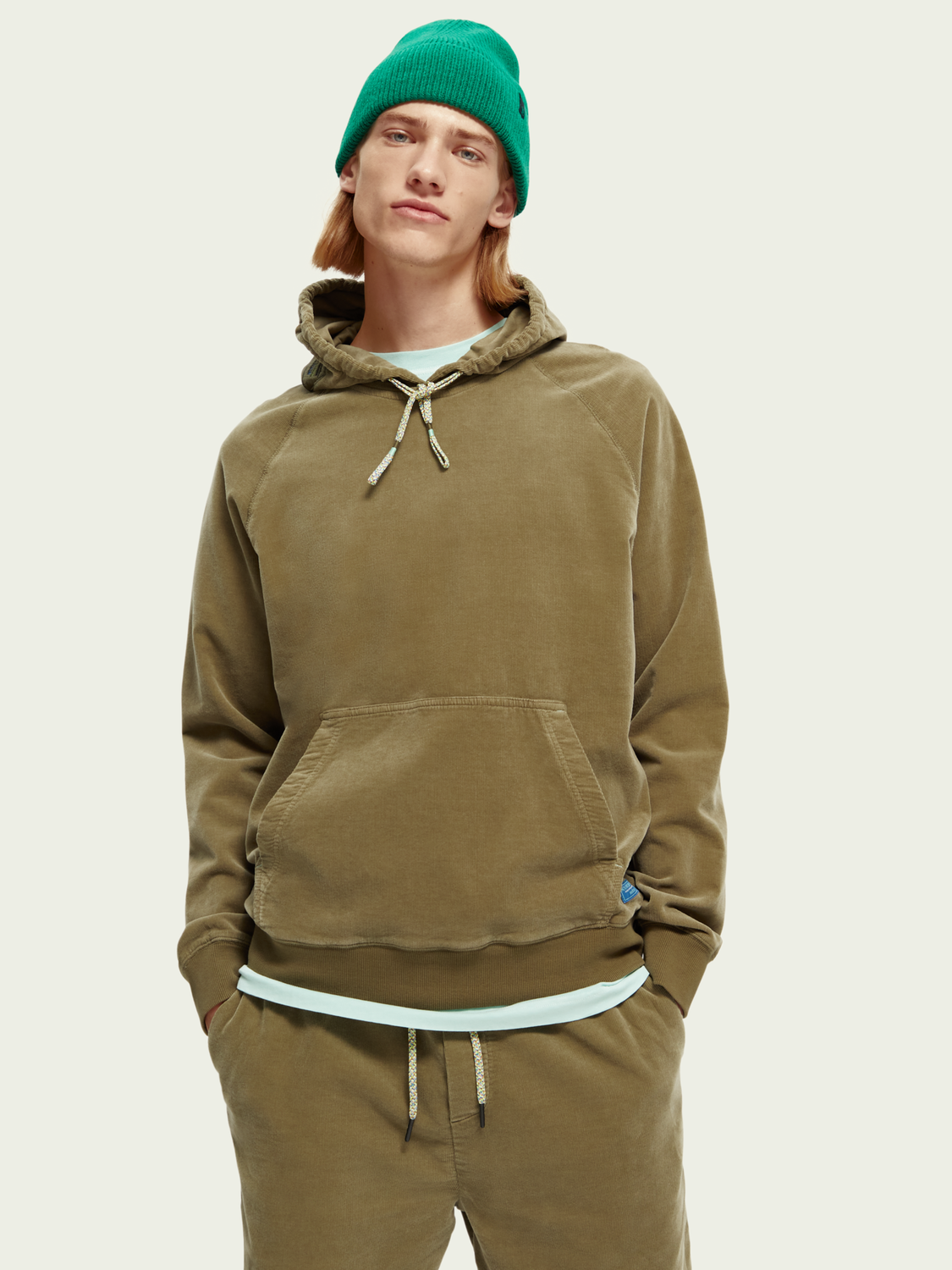 Organic Cotton Corduroy Hoodie | Scotch And Soda Outlet