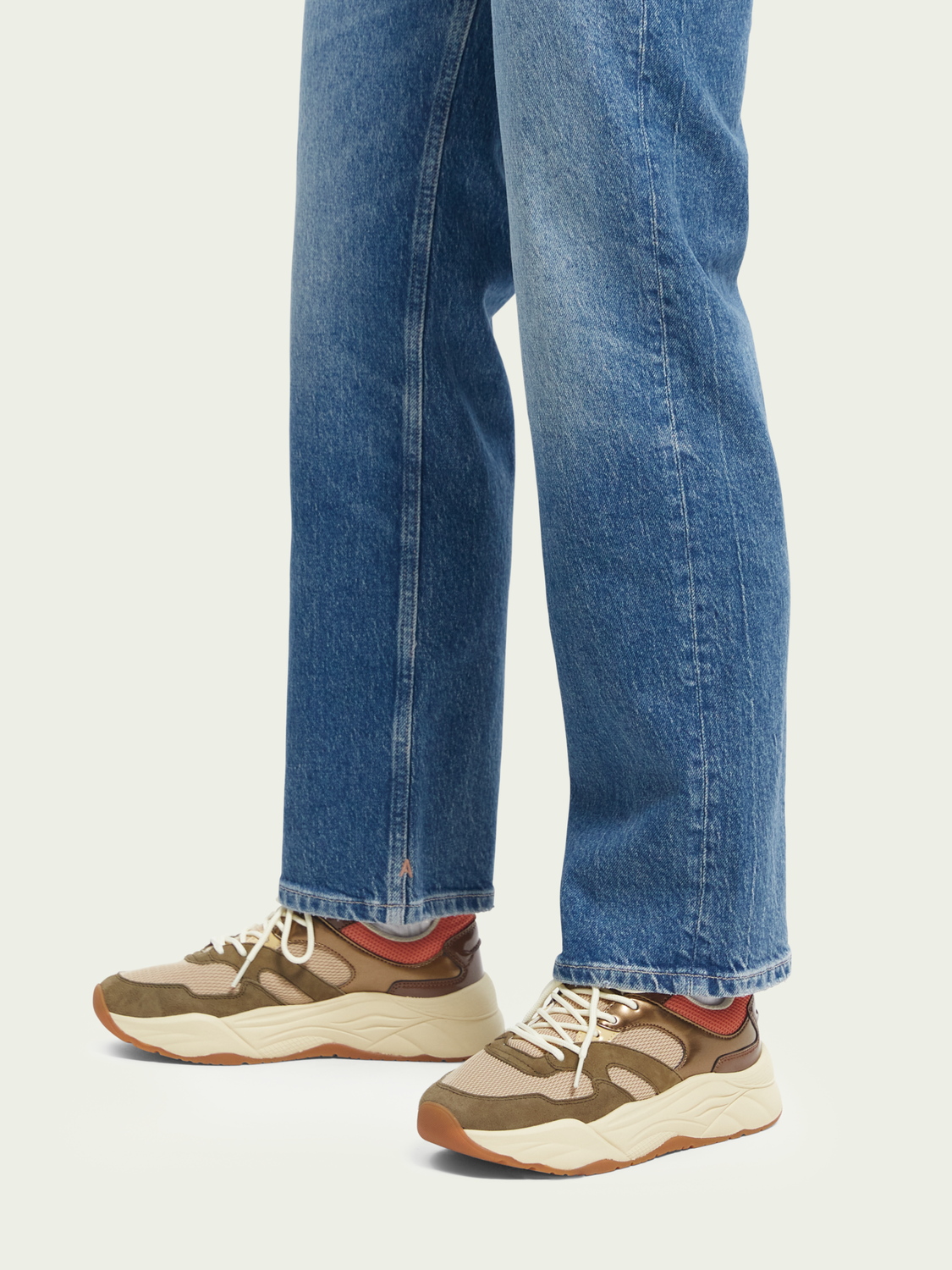 Celest Suede & Mesh Sneaker | scotch & soda outlet