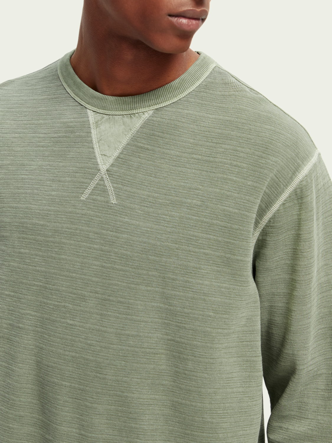 Structured Garment-Dyed Sweatshirt | Scotch And Soda Outlet