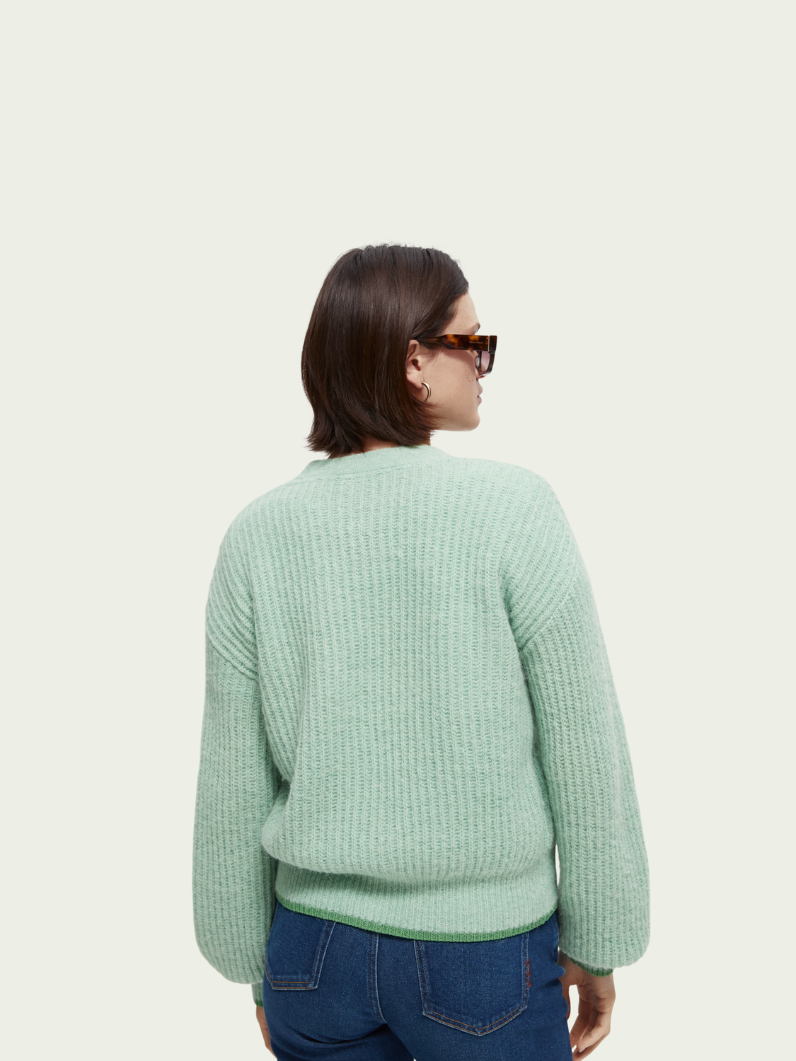 Fuzzy Boxy-Fit Knitted Cardigan | scotch & soda outlet