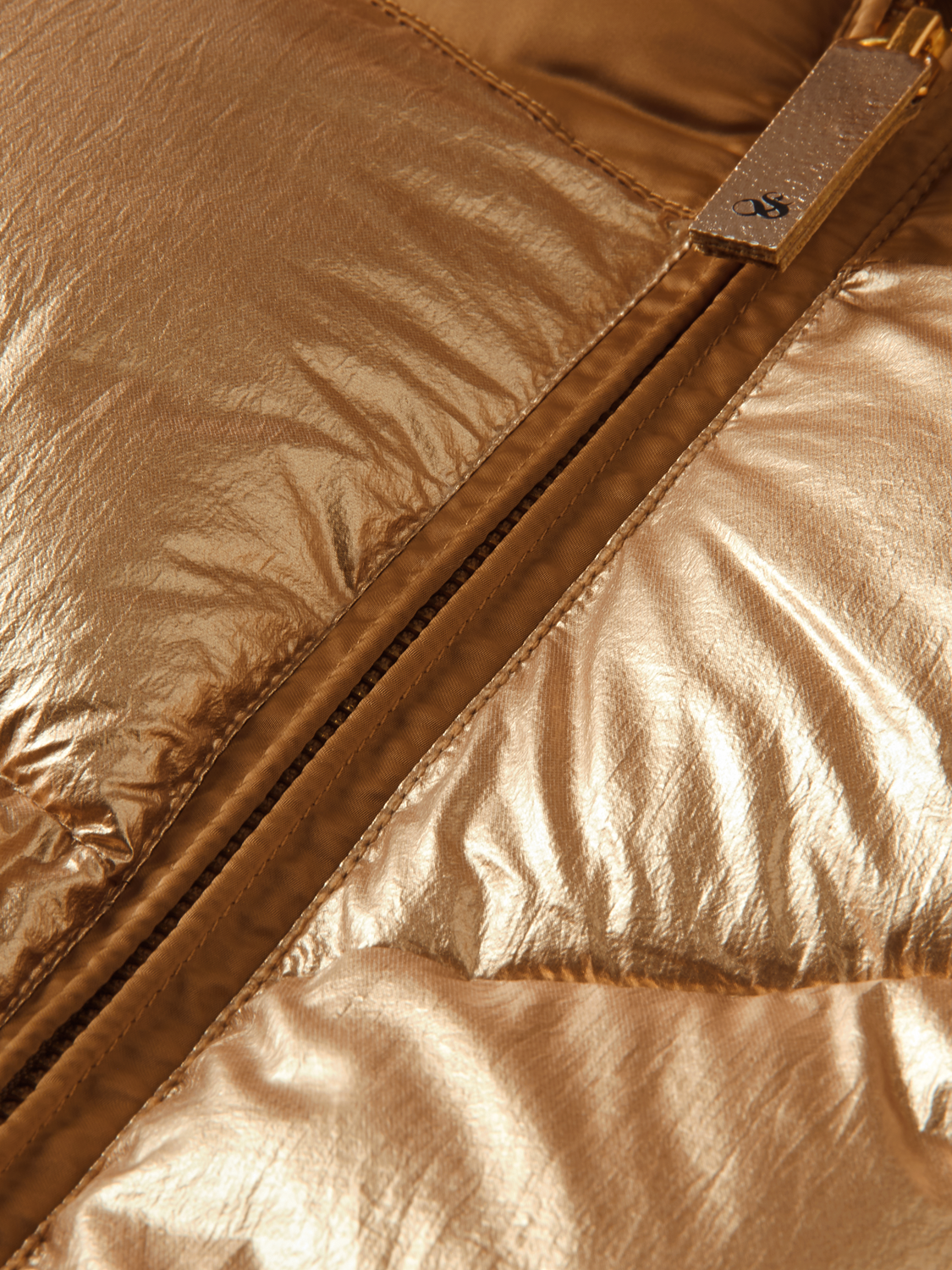 Metallic Colour Block Puffer Jacket