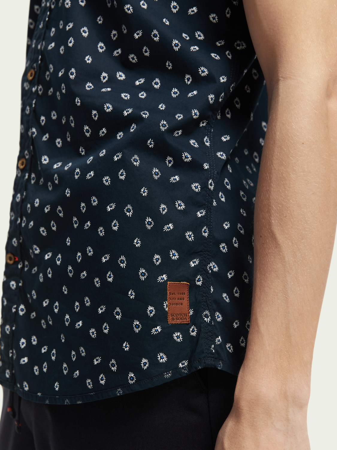 Printed Poplin Short Sleeved Shirt | Scotch And Soda Outlet