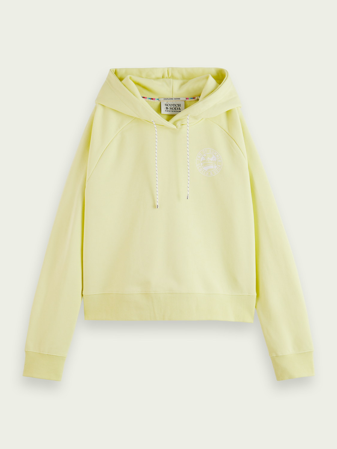 Relaxed Fit Raglan Cropped Hoodie | scotch & soda outlet