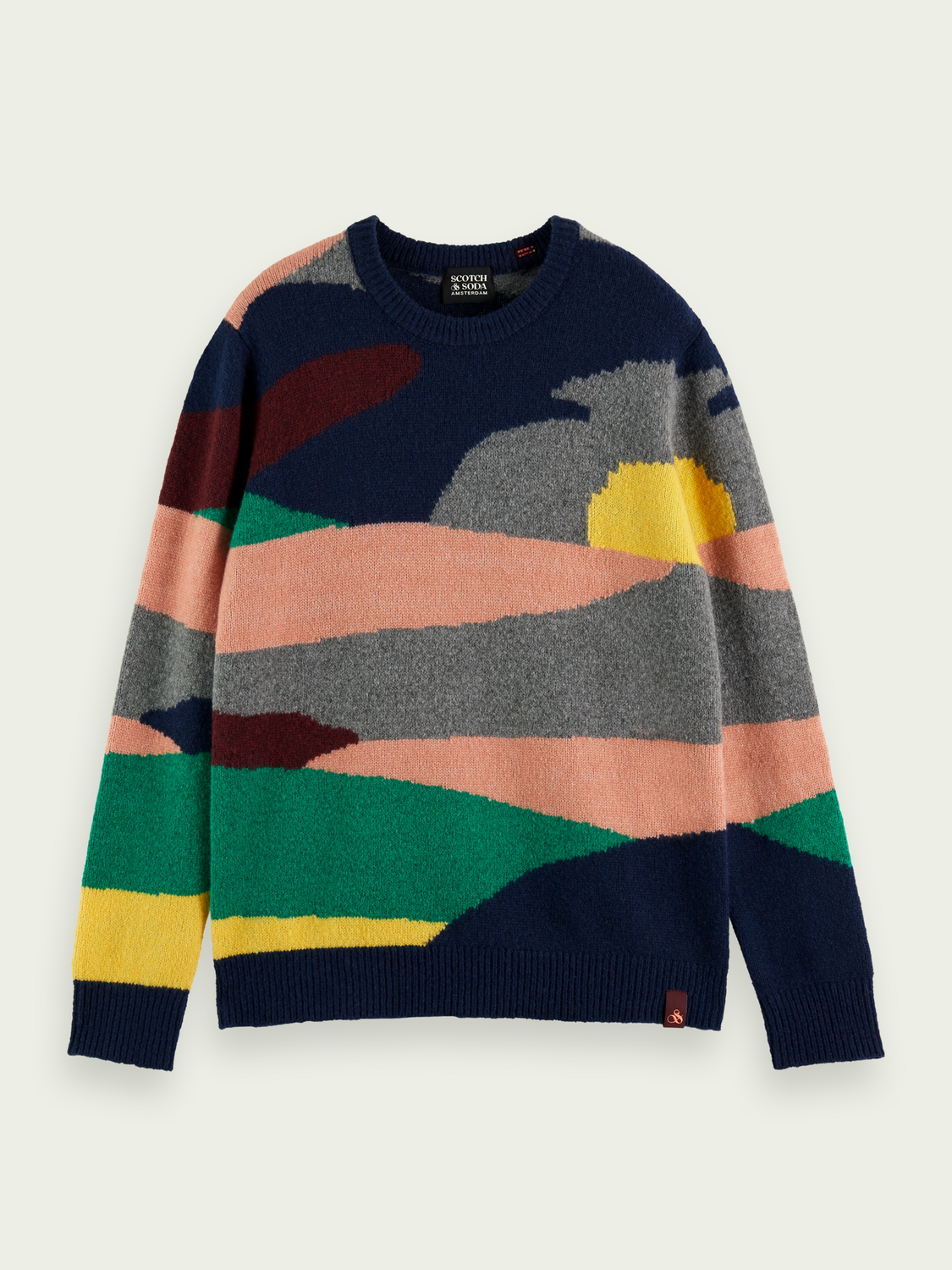 Wool-Blended Jacquard Sweater | Scotch And Soda Outlet