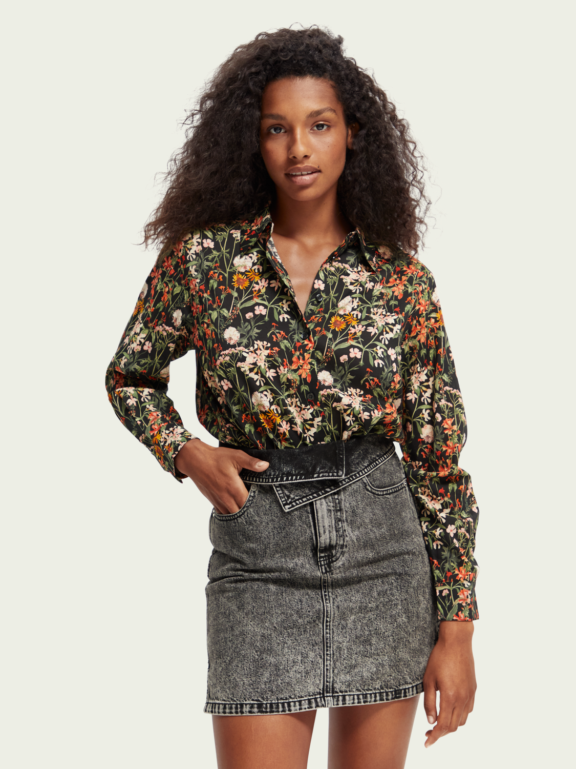 Printed Relaxed Fit Shirt | scotch & soda outlet