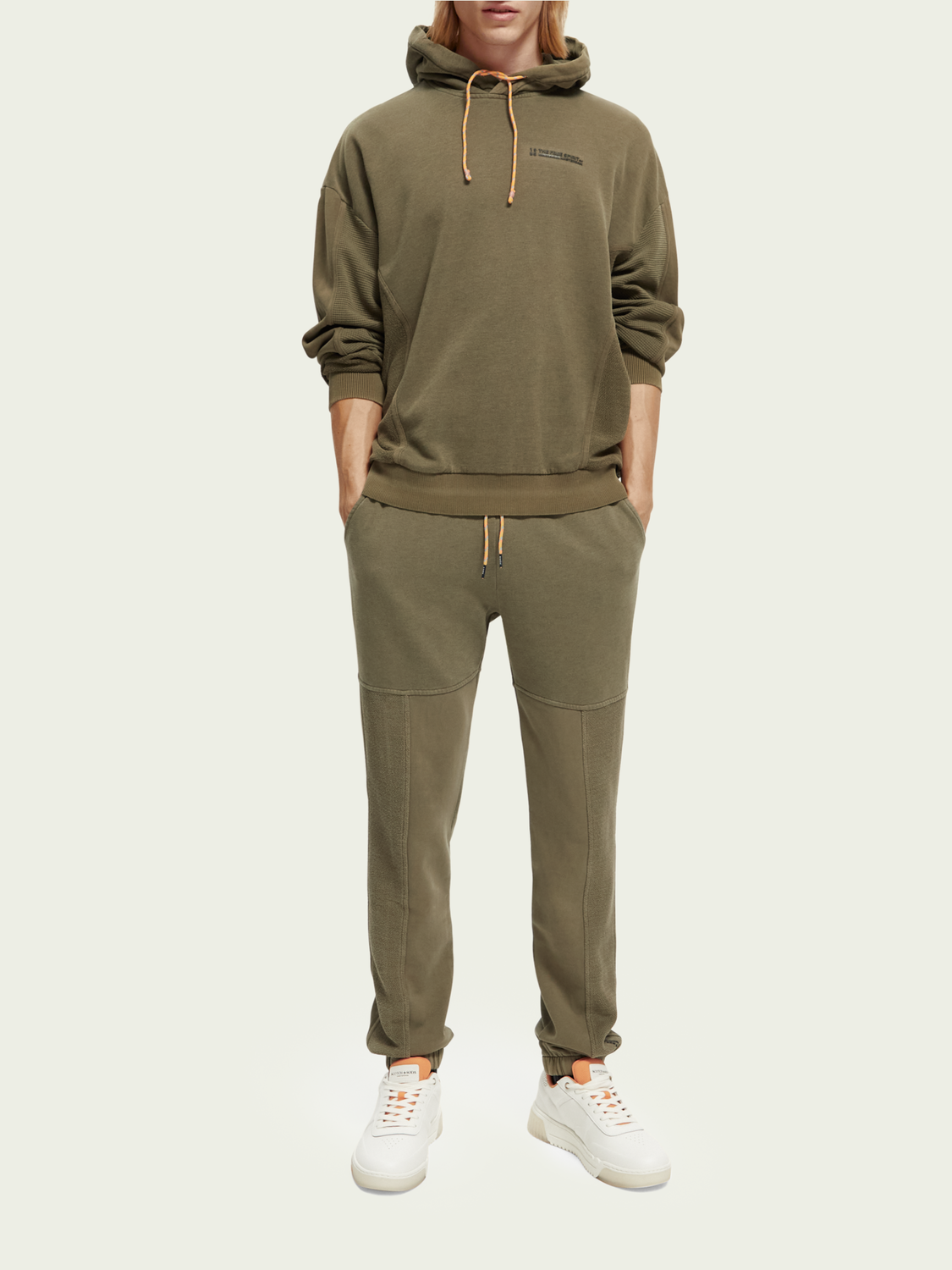 Patched Organic Cotton Felpa Sweatpants | Scotch And Soda Outlet