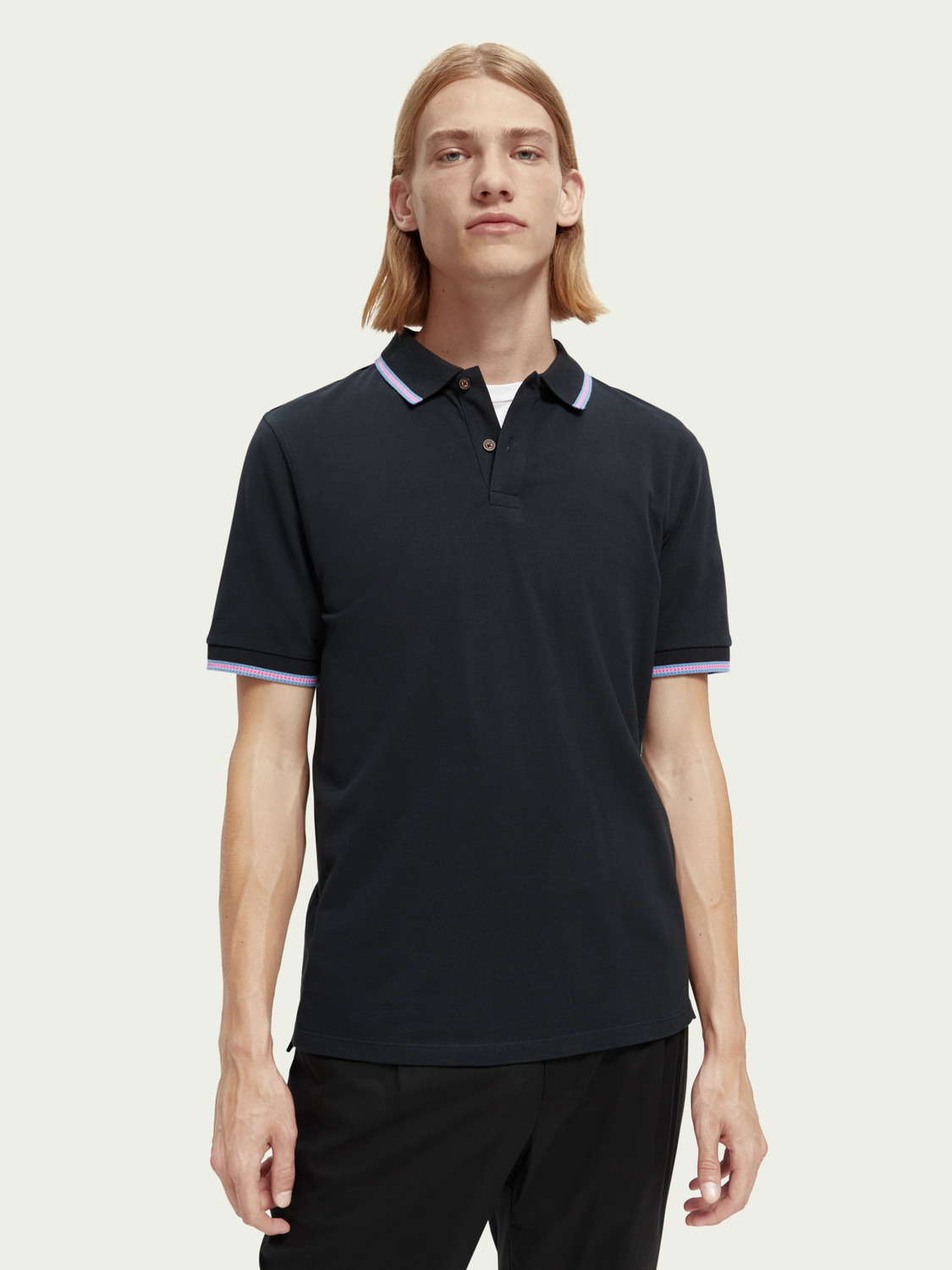 Organic Cotton Contrast-Tipped Pique Polo | Scotch And Soda Outlet