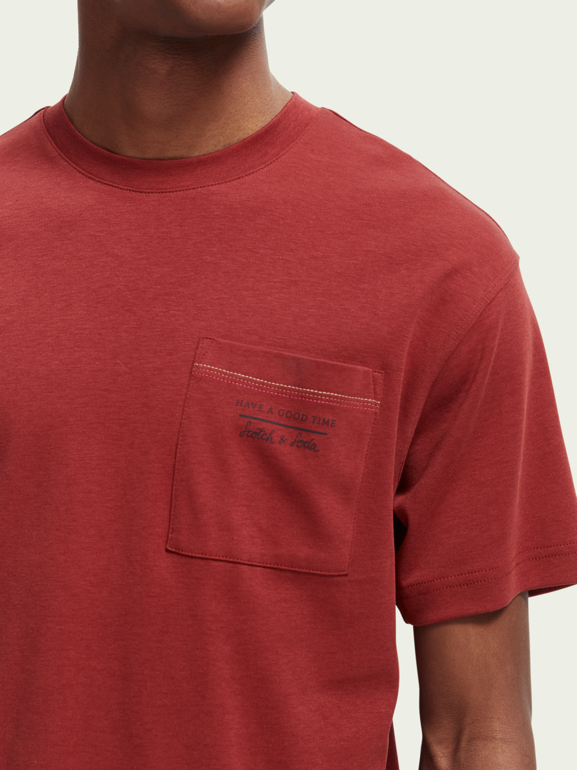 T-Shirt With Chest Pocket | Scotch And Soda Outlet