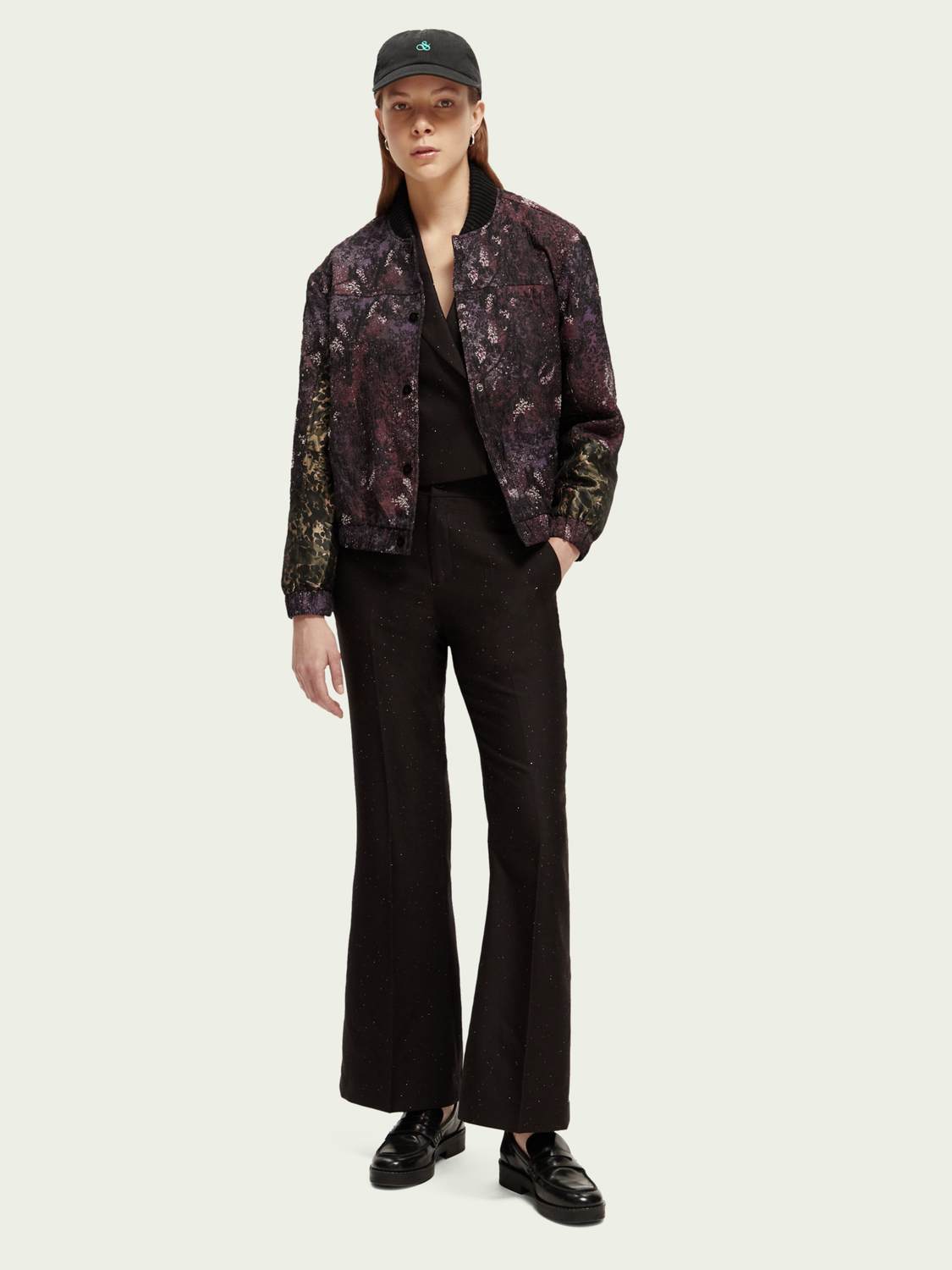 Printed Jacquard Bomber Jacket | scotch & soda outlet
