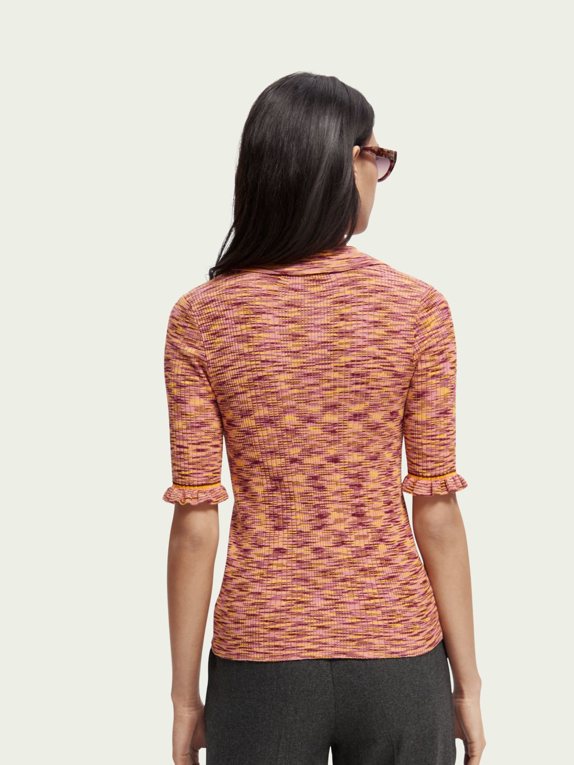 Fitted Rib Knit Polo | scotch & soda outlet