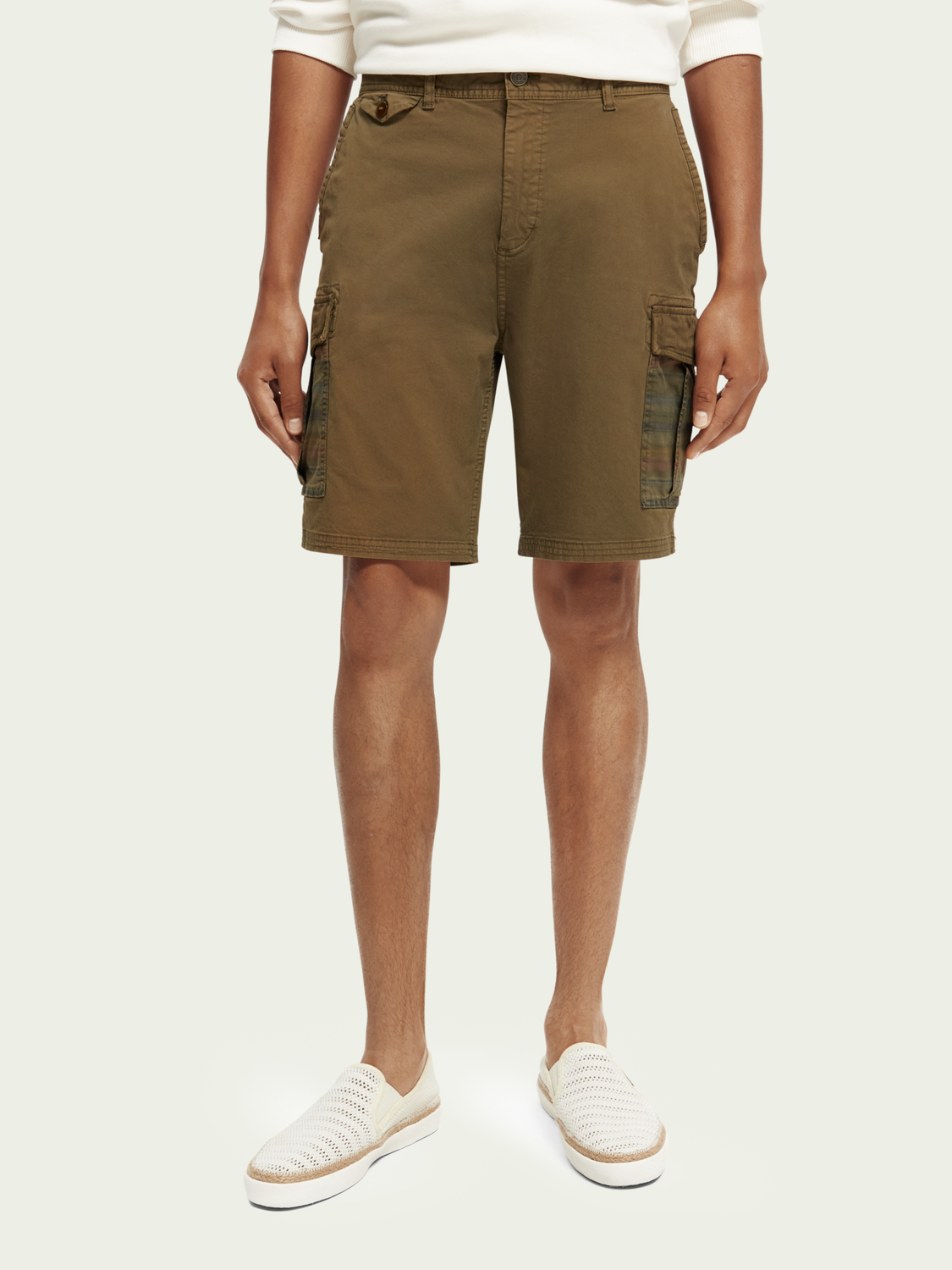 Relaxed-Fit Garment-Dyed Cargo Shorts | Scotch And Soda Outlet