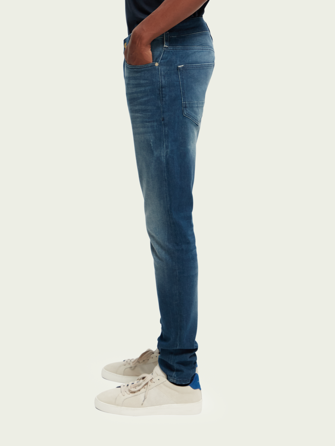 The Skim Super-Slim Fit Jeans - Science Blue | Scotch And Soda Outlet