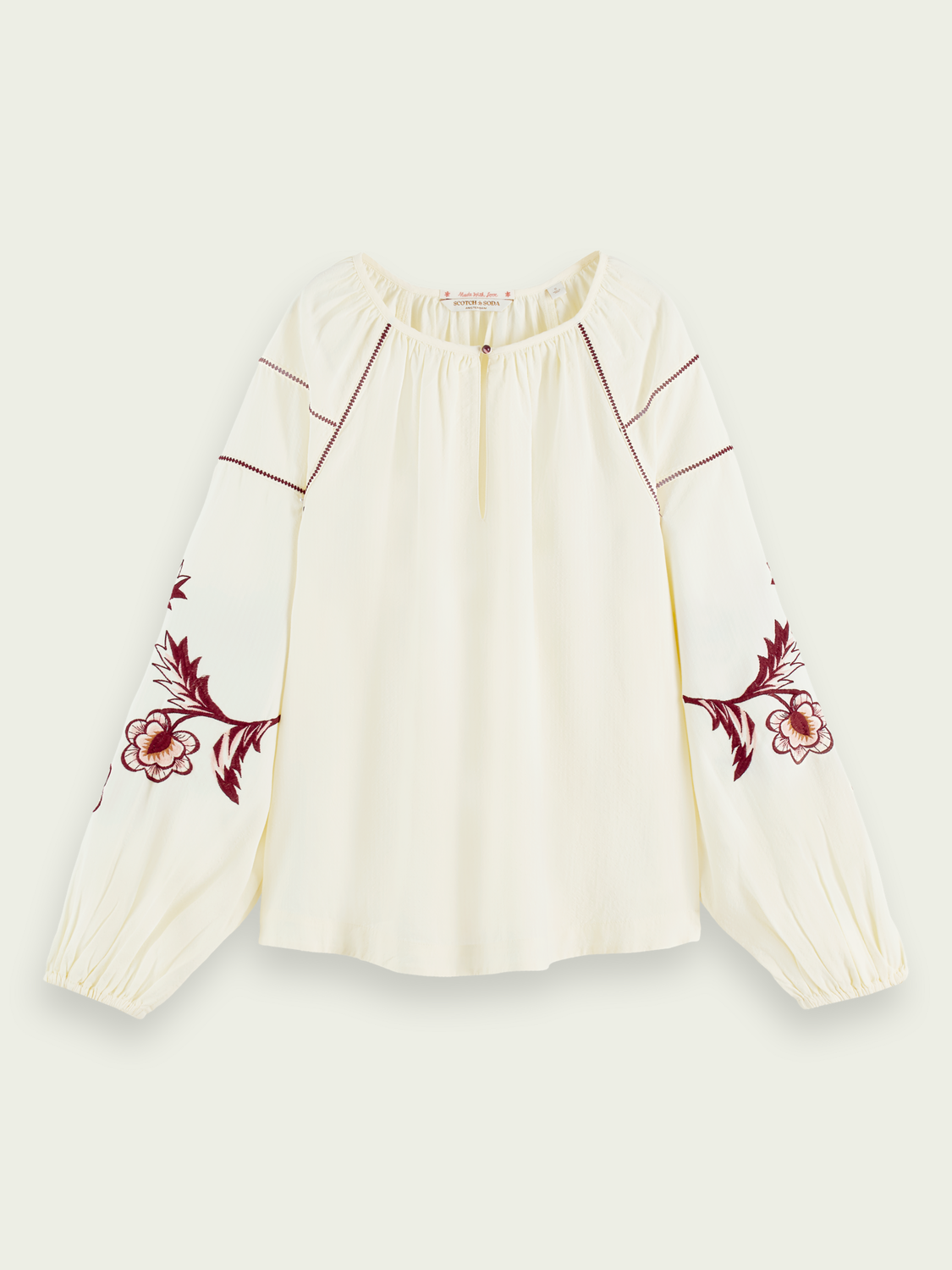 Embroidered Seersucker Shirt