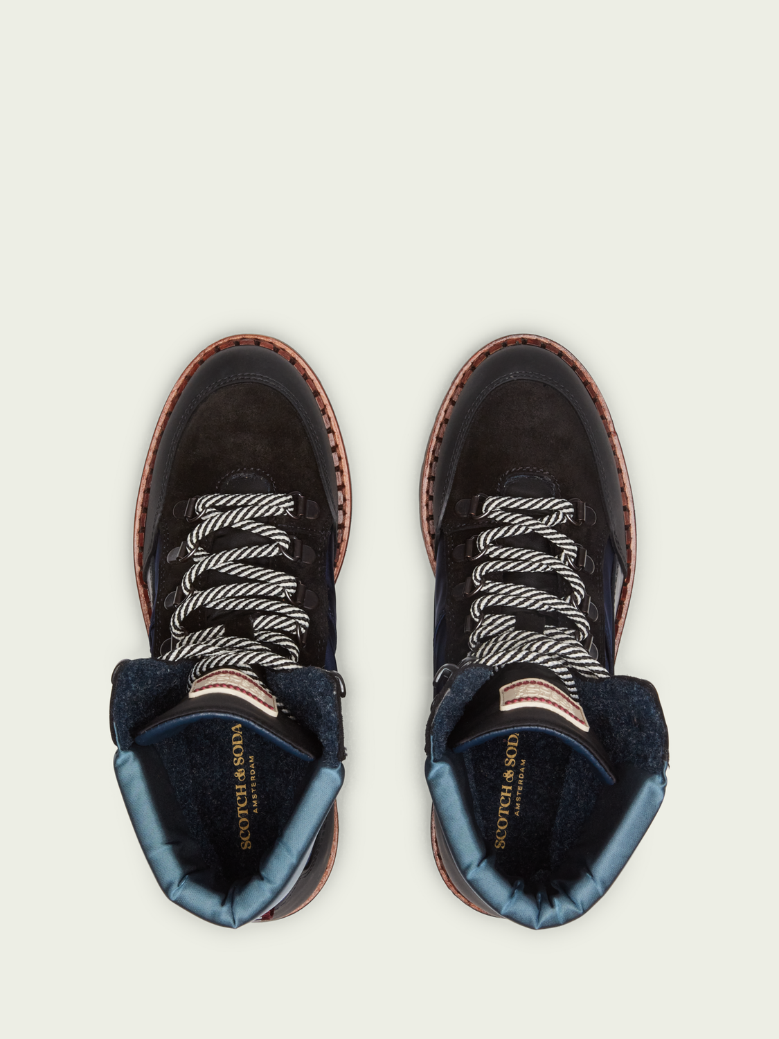 Olivine Suede & Nylon Hiking Boot | scotch & soda outlet