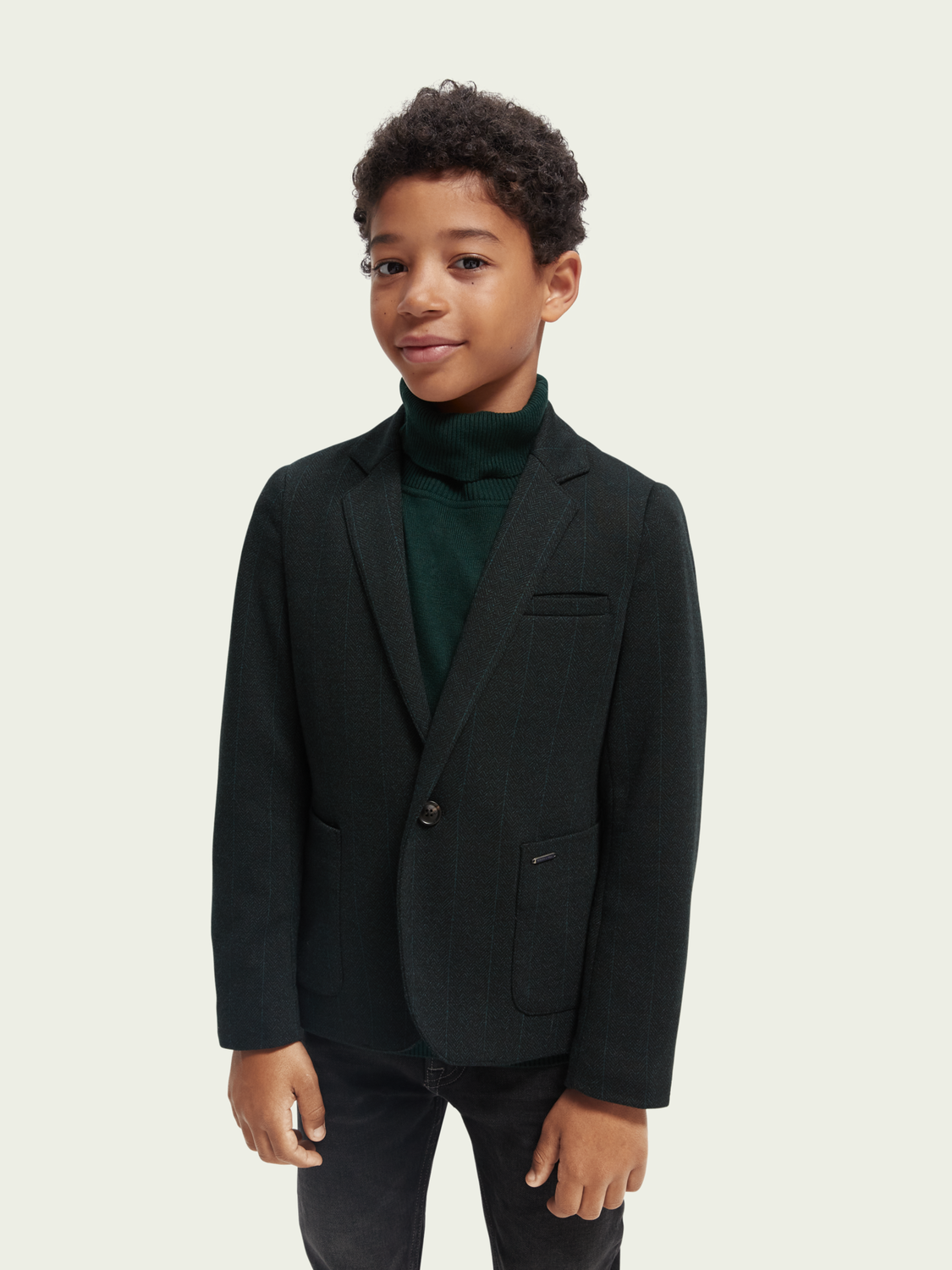 Knit Single-Breasted Blazer