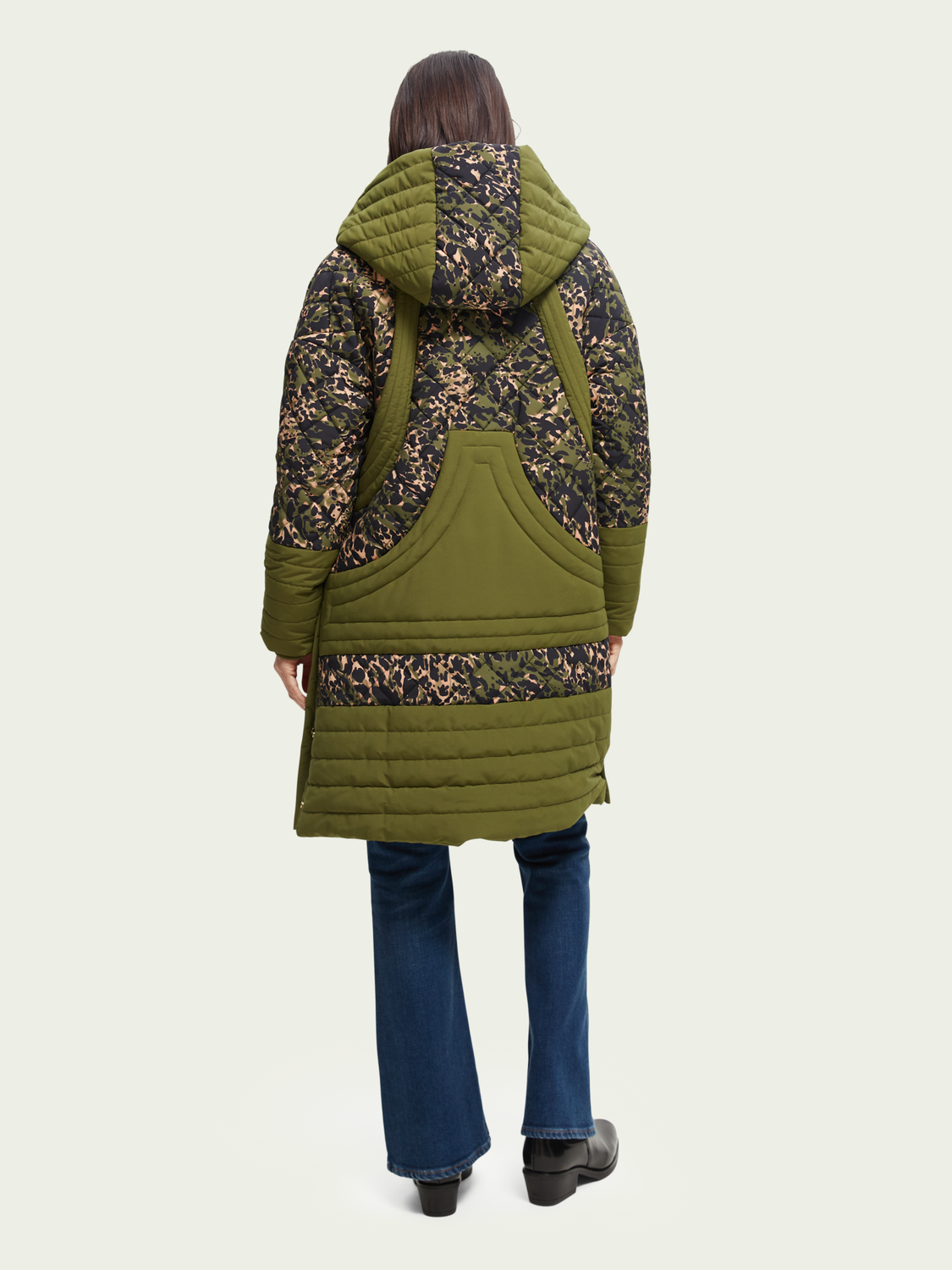 Quilted Animal Print Parka | scotch & soda outlet