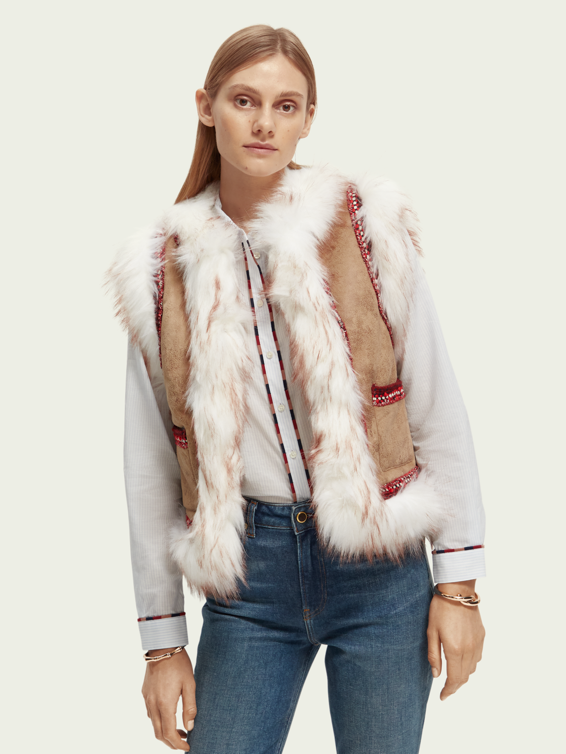 Shearling Gilet | scotch & soda outlet