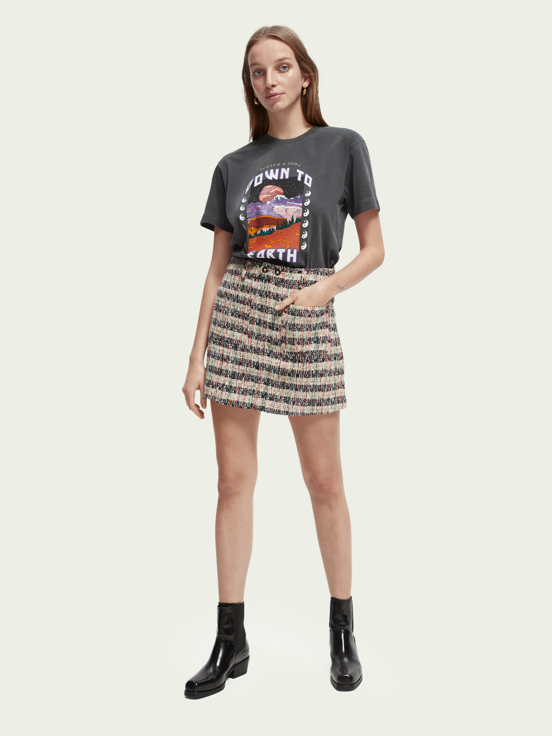 Short Tweed Skirt | scotch & soda outlet