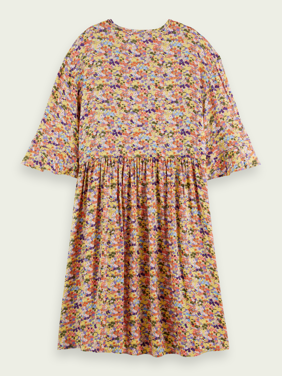 T-Shirt Style Flounce-Sleeved Dress | scotch & soda outlet