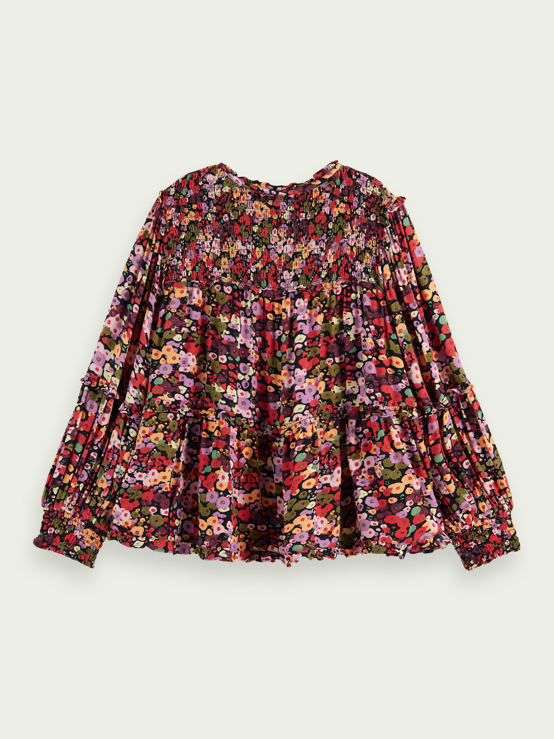 Printed Smock Detail Top