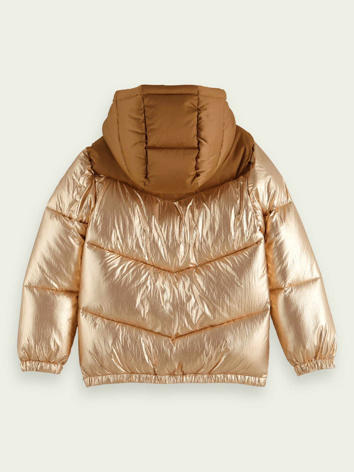 Metallic Colour Block Puffer Jacket