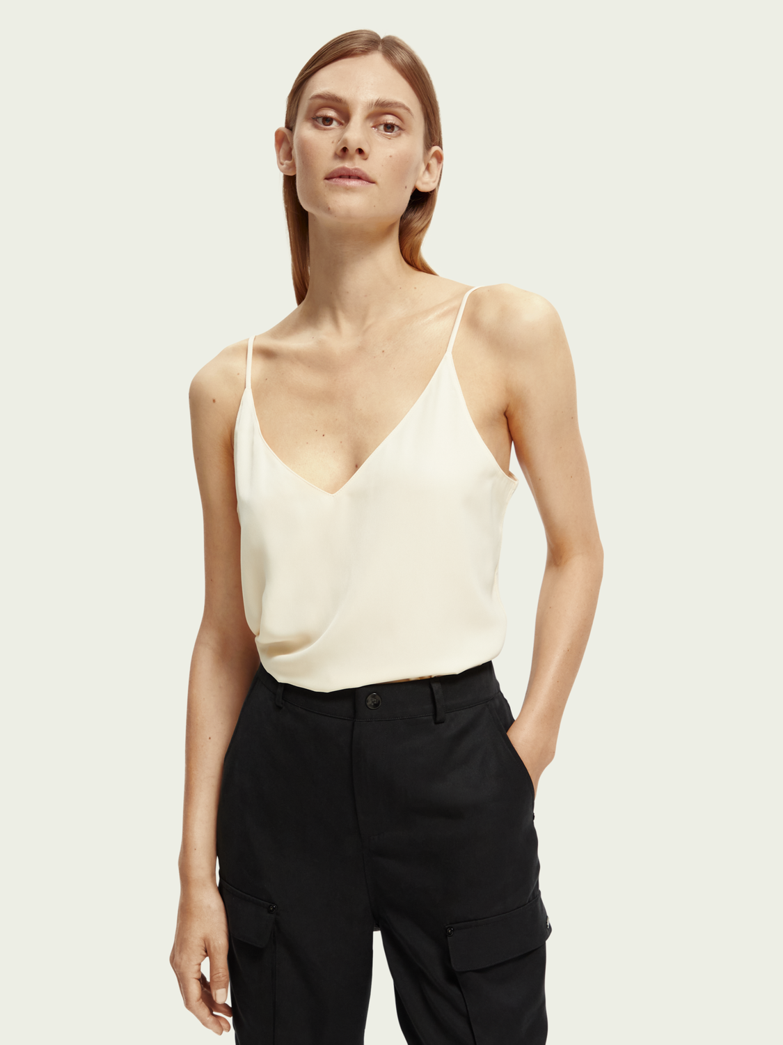 Jersey V-Neck Tank Top | scotch & soda outlet