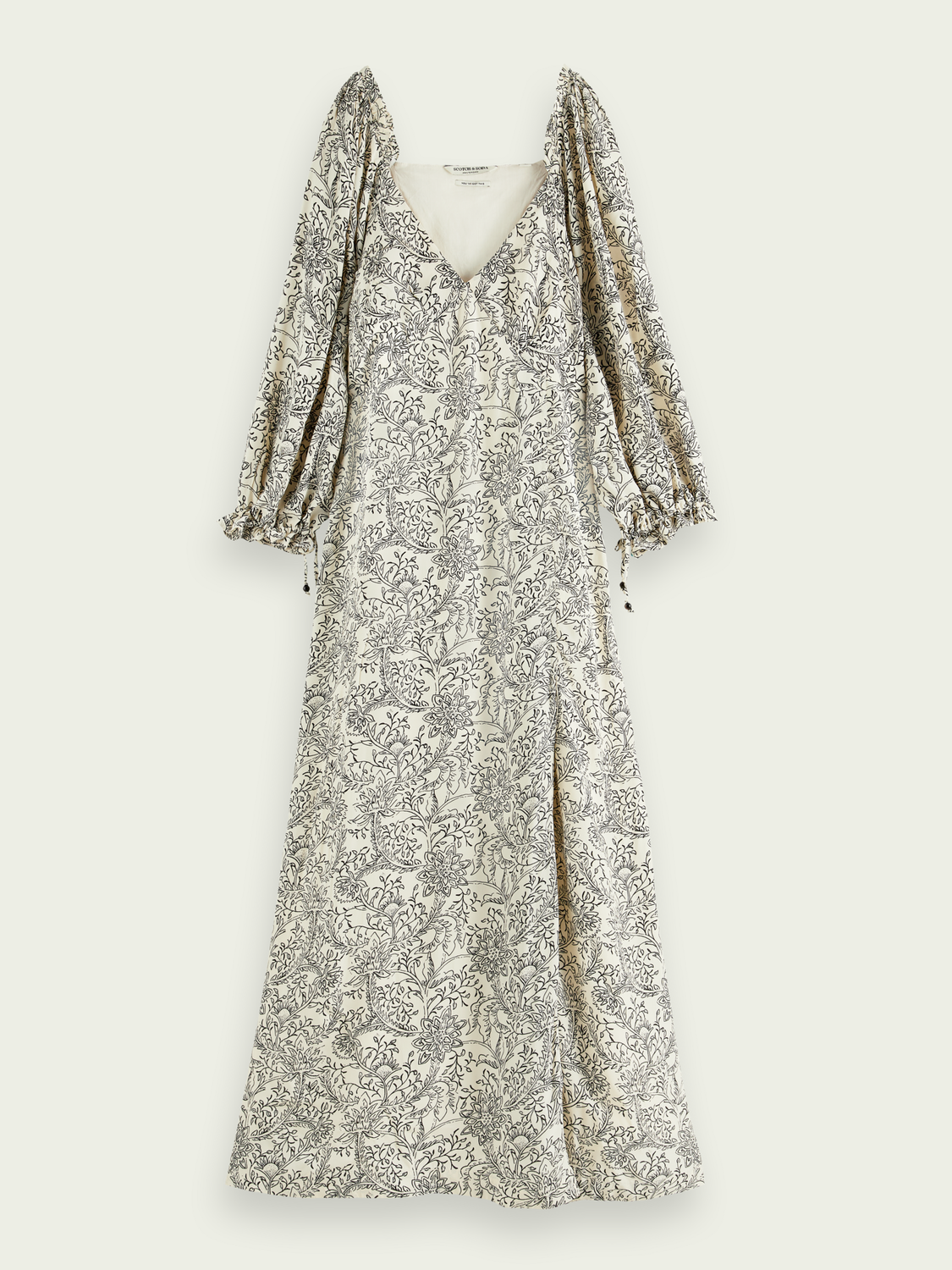 3/4-Length Sleeve Maxi-Dress | scotch & soda outlet