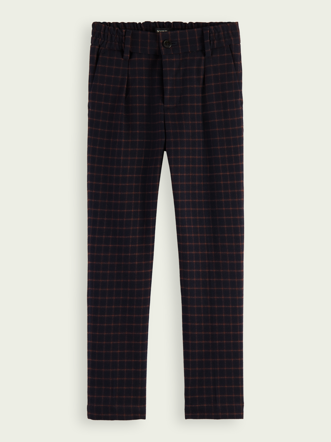 Regular Slim Fit Yarn-Dyed Check Pants