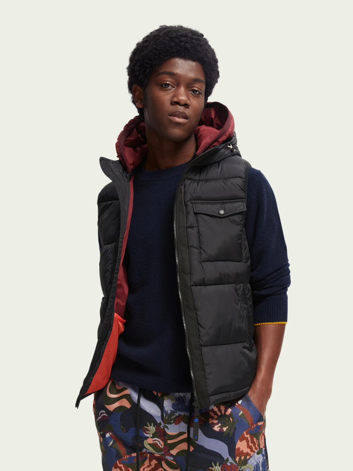 Hooded Quilted Bodywarmer | Scotch And Soda Outlet
