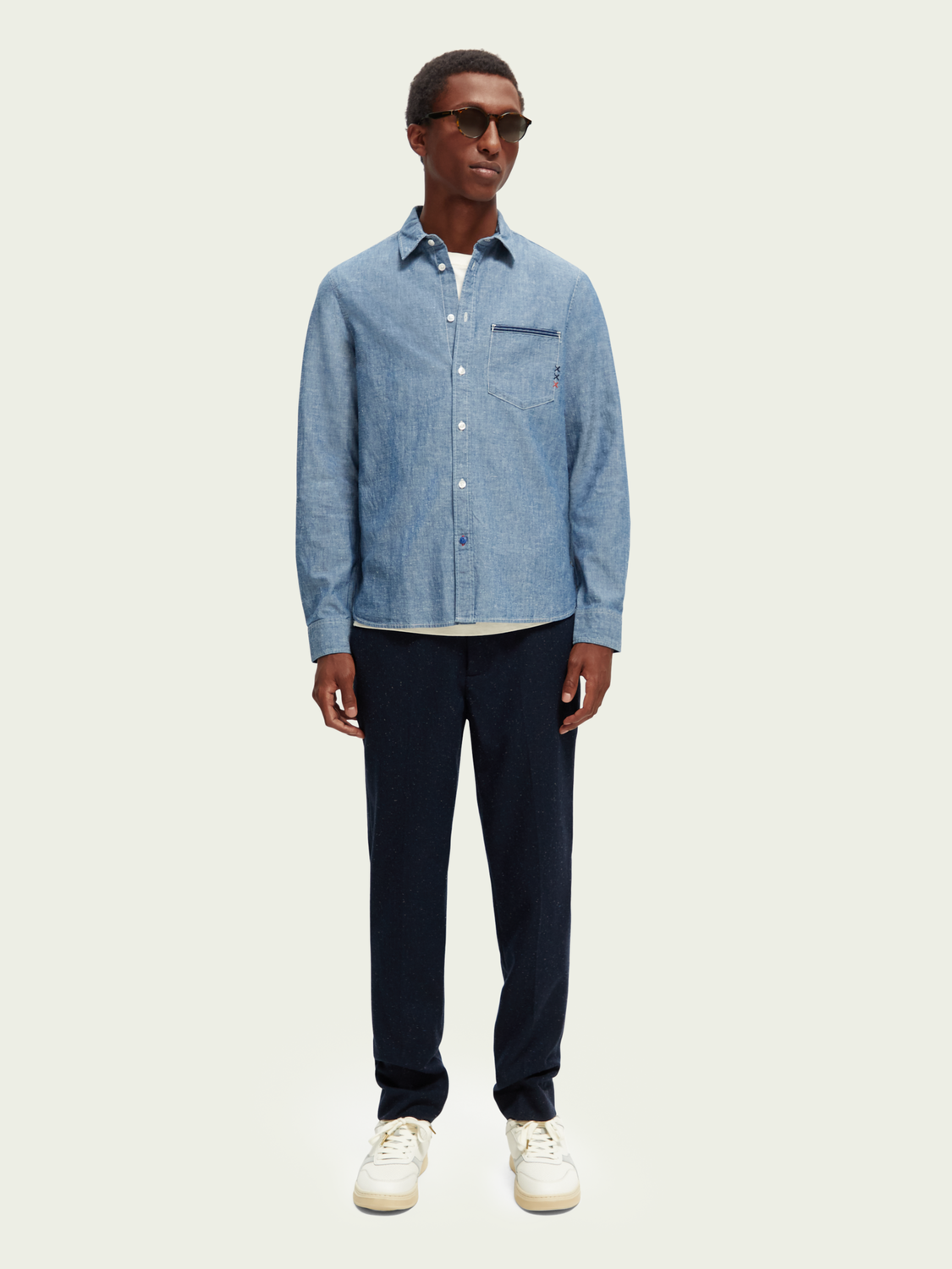 Pocketed Chambray Shirt | Scotch And Soda Outlet