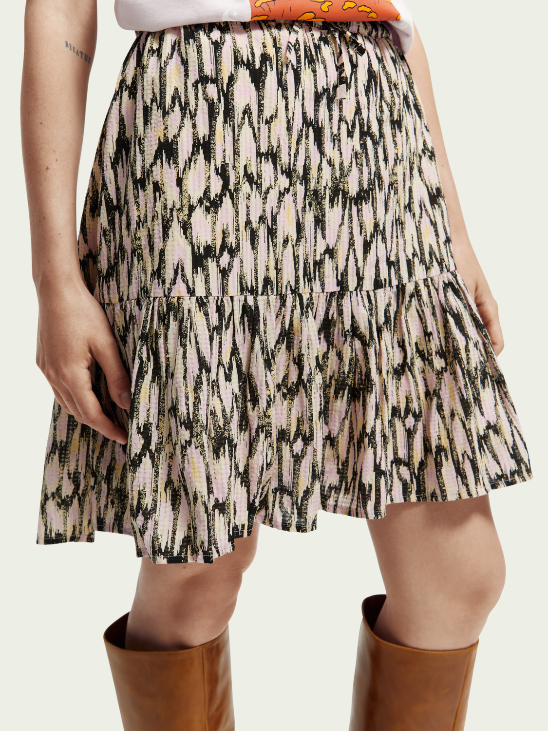 Printed Short Skirt | scotch & soda outlet