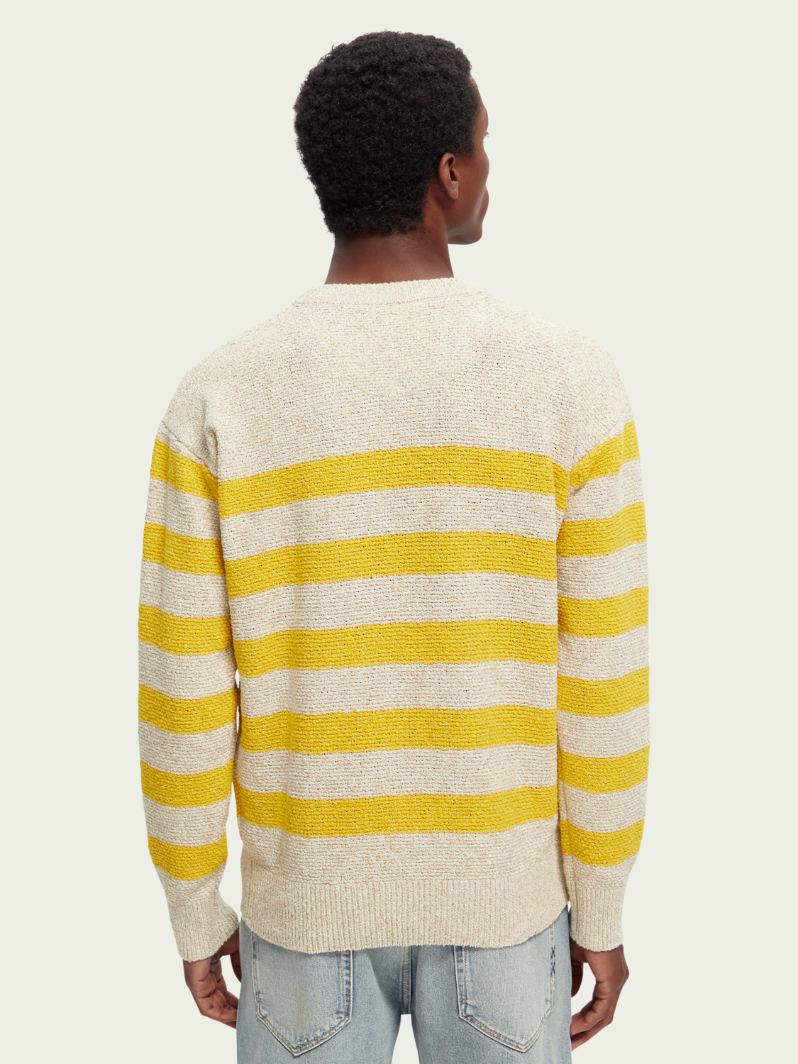 Relaxed Fit Structured Striped Sweater | Scotch And Soda Outlet