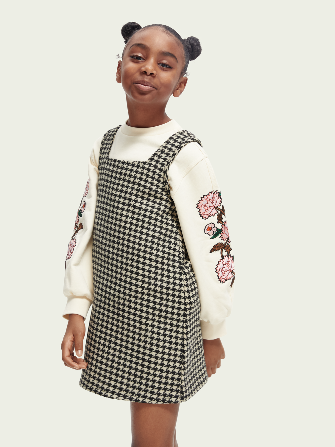 Scotch Soda Outlet | Yarn-Dyed Wool-Blended Houndstooth Mini Dress