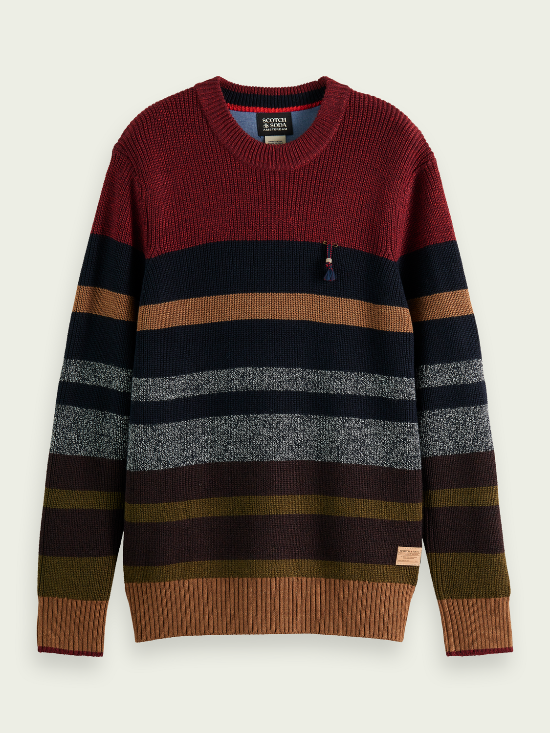 Striped Relaxed Rib Knit Sweater | Scotch And Soda Outlet