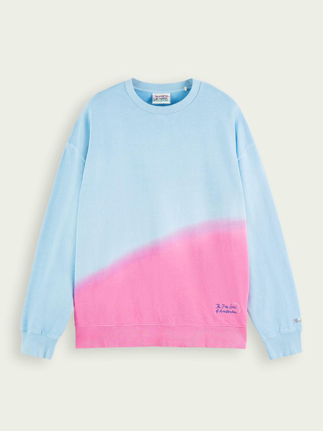 Tie-Dye Crewneck Organic Cotton Sweatshirt | Scotch And Soda Outlet