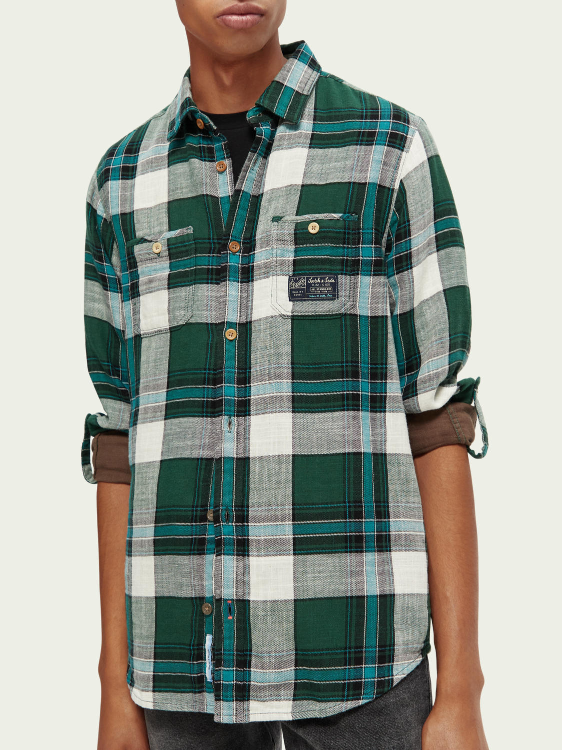 Regular-Fit Checked Cotton Shirt | Scotch And Soda Outlet