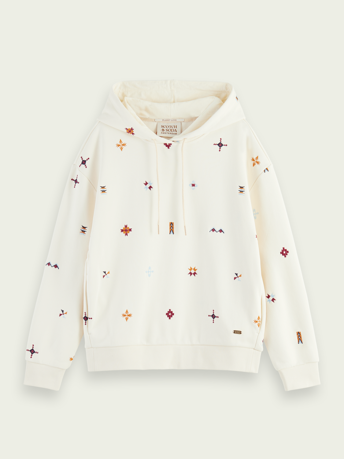 Relaxed Fit Embroidered Hoodie | scotch & soda outlet
