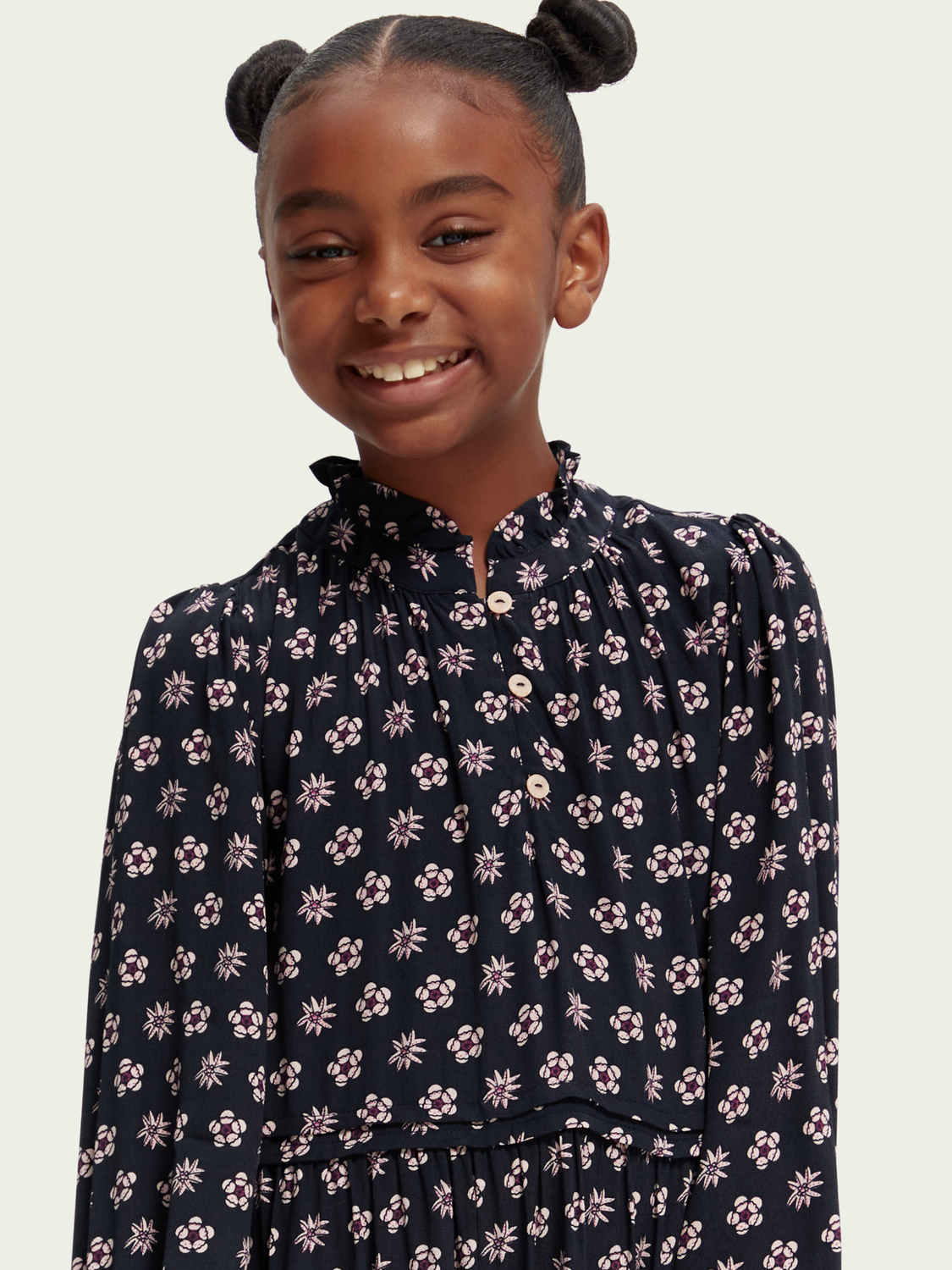 Scotch Soda Outlet | Long-Sleeved Printed Midi Dress