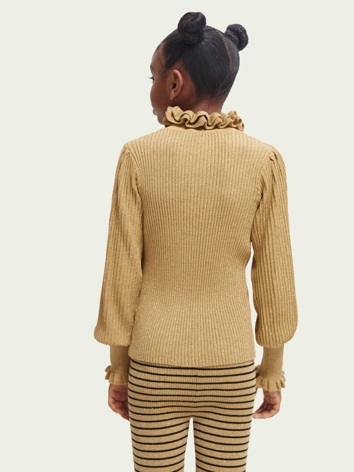 Voluminous Sleeved Ruffled Sweater