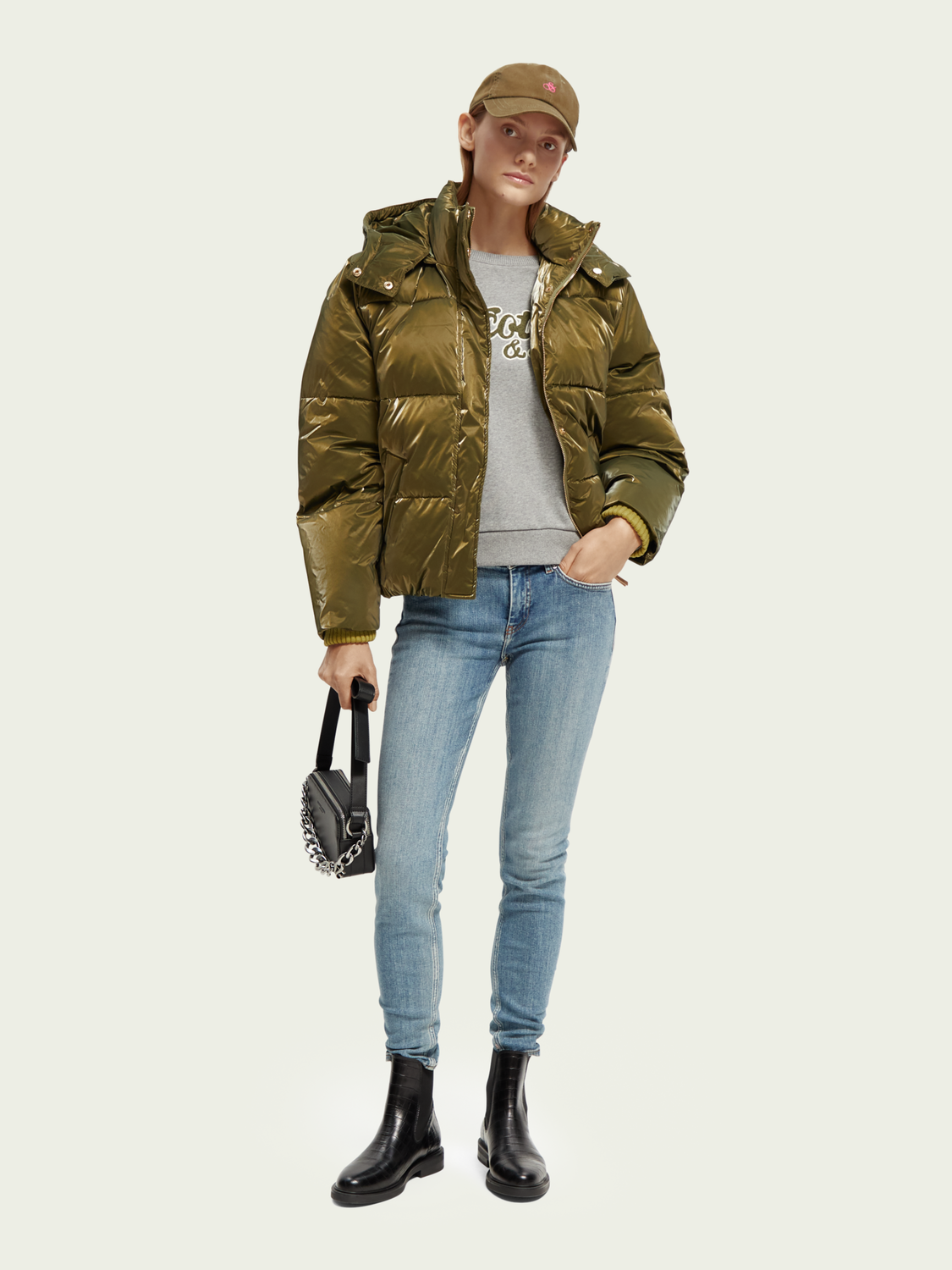 Water-Repellent Puffer Jacket With Removable Hood | scotch & soda outlet