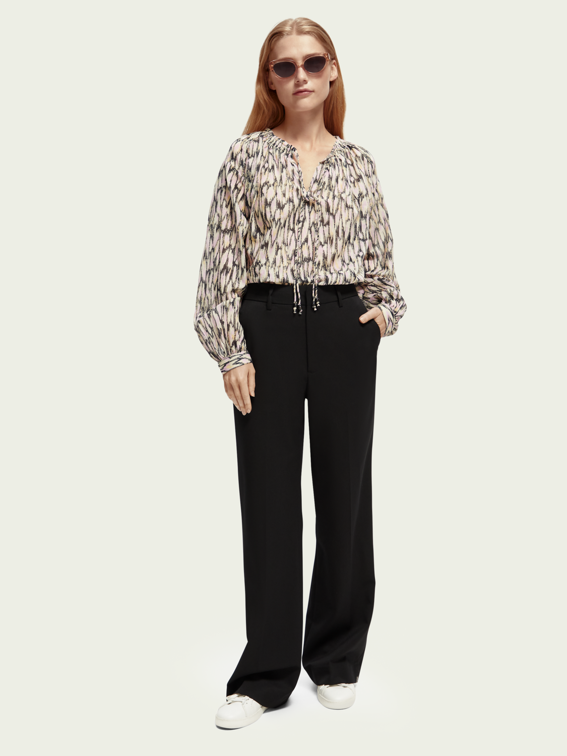 Organic Cotton Gathered Shirt | scotch & soda outlet