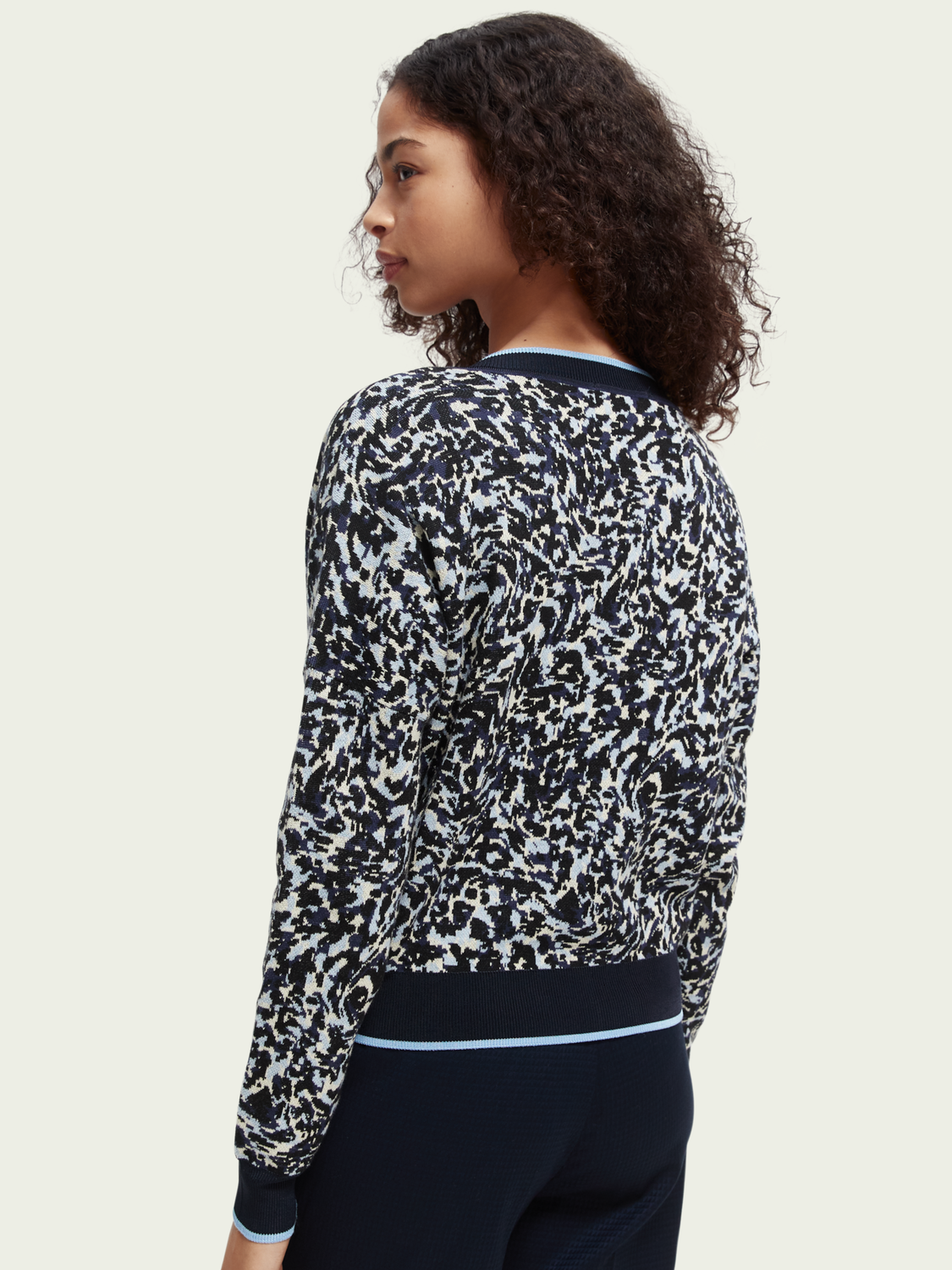 Loose-Fit Organic Jacquard Knit Sweater | scotch & soda outlet