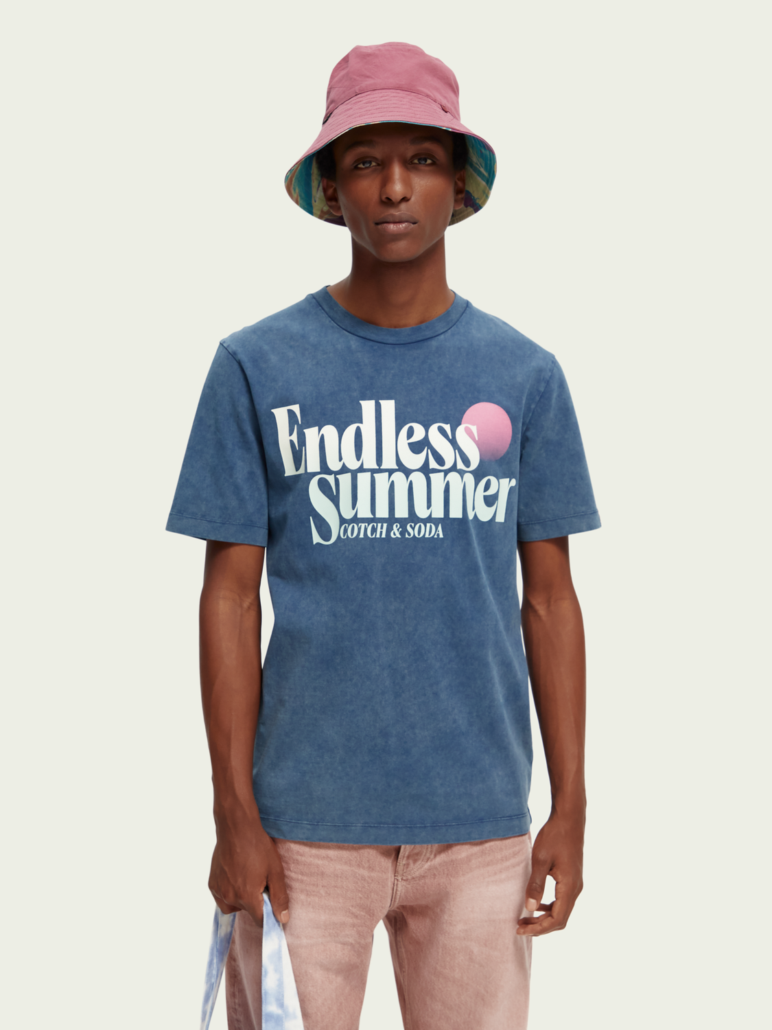 Regular Fit Garment-Dyed Artwork T-Shirt | Scotch And Soda Outlet