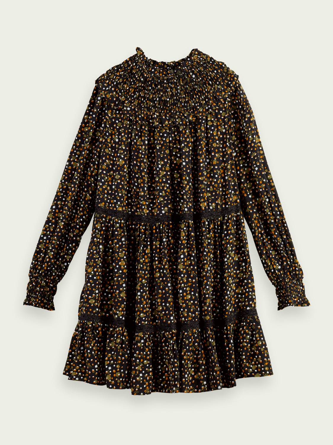 Smocked And Tiered Mini Dress | scotch & soda outlet