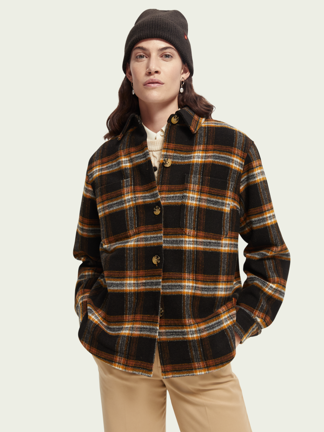 Checked Shirt Jacket | scotch & soda outlet