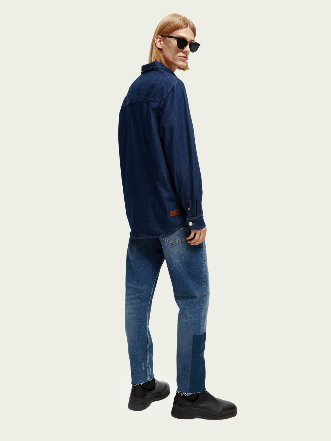 Denim Overshirt With Contrast Panelling | Scotch And Soda Outlet